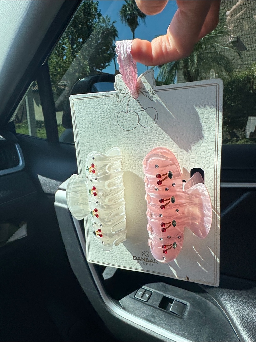 Super cute cherry hair clips